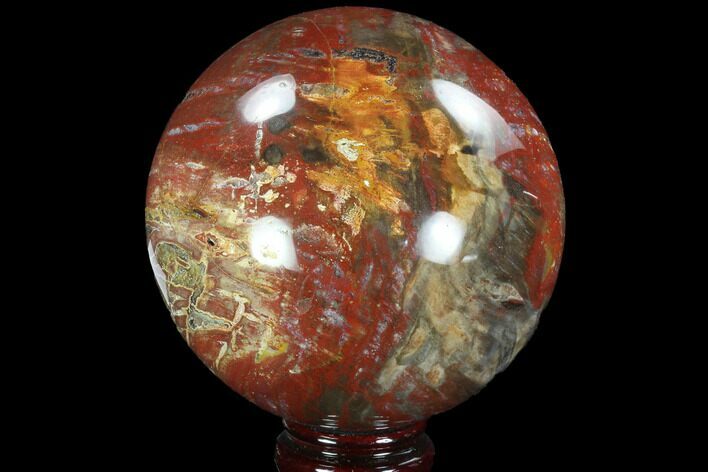 Colorful Petrified Wood Sphere - Madagascar #92990